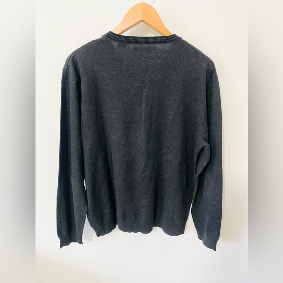 Grey V-Neck Sweater - Picture 3 of 4